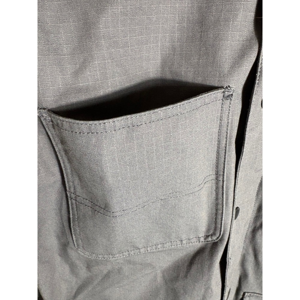 Vans Off The Wall Ripstop Field Jacket Mens Medium Grey Invisible Stowaway Hood - Picture 7 of 15